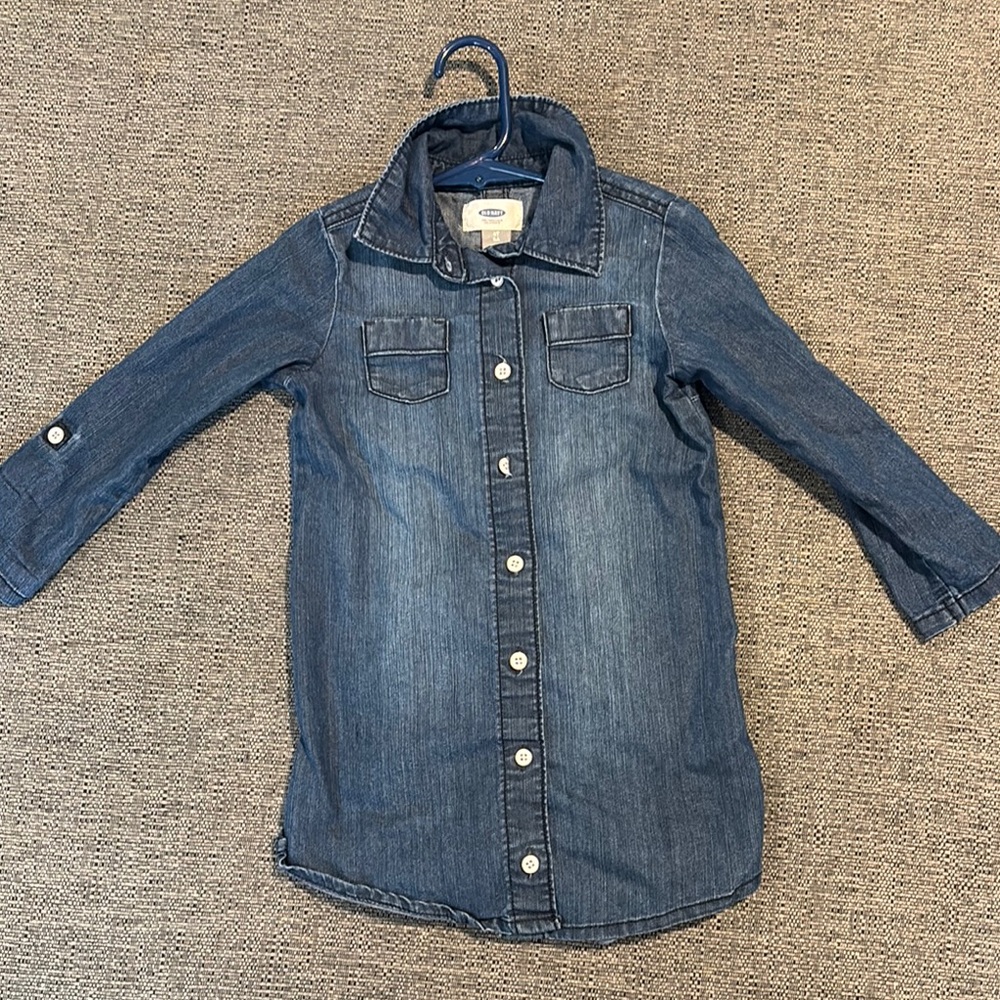 Girl’s Denim Button-Up Shirt